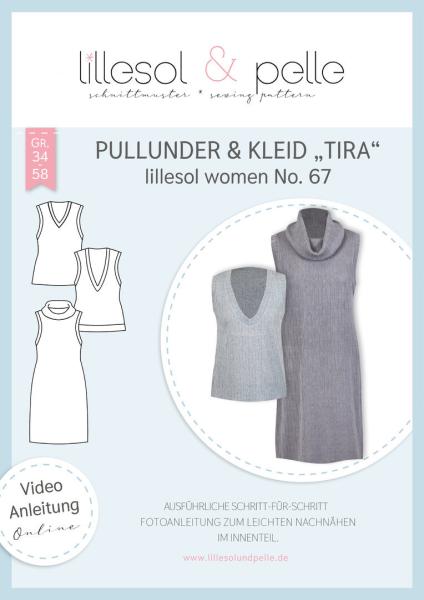 Papierschnittmuster lillesol women No.67 Pullunder & Kleid Tira
